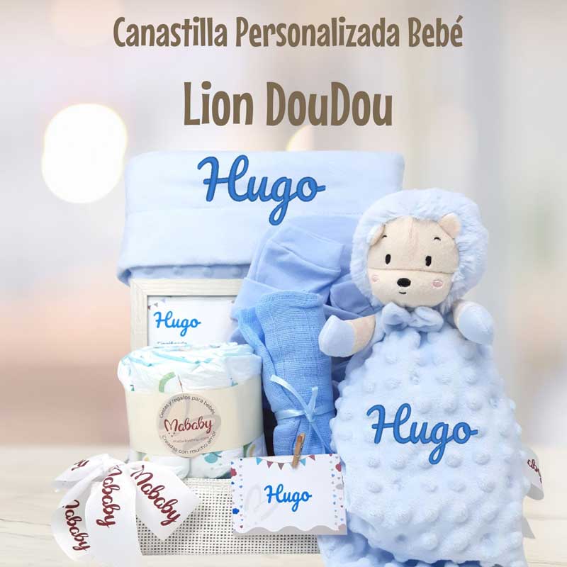 Lion Dou Dou - Cestas y canastillas para bebes-cesta bebe personalizada
