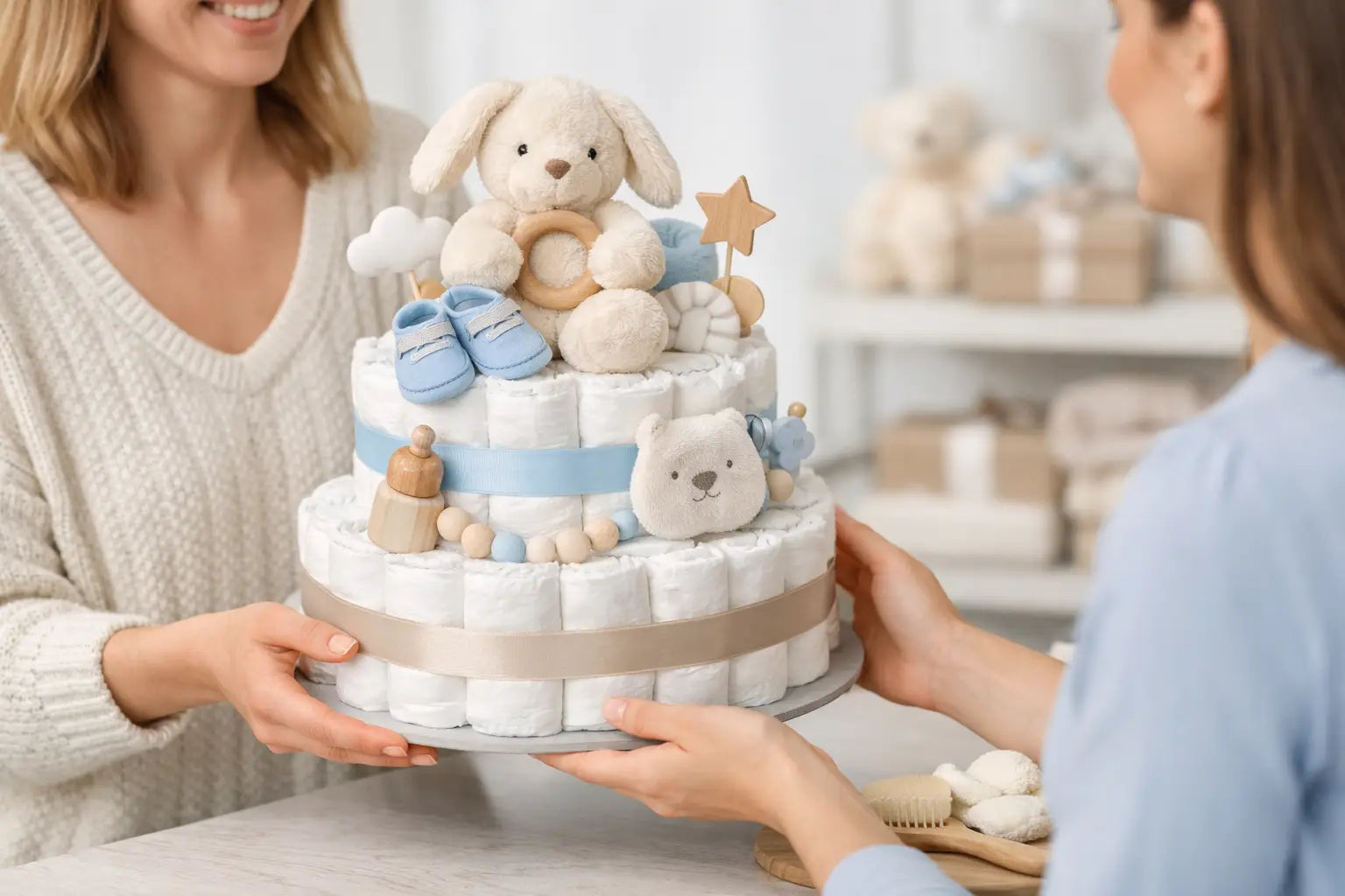 Tarta de pañales personalizada: cómo acertar