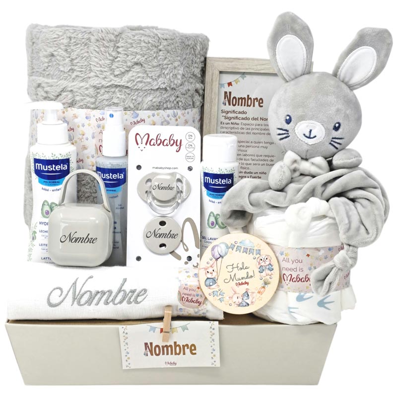 Canastilla My Bunny - Cestas y canastillas para bebes - cesta bebe personalizada