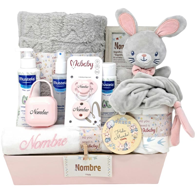 Canastilla My Bunny - Cestas y canastillas para bebes - cesta bebe personalizada