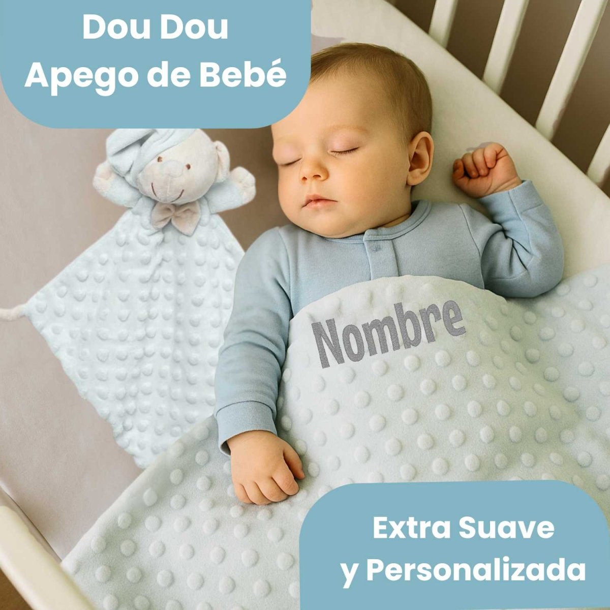 Cesta Bebe Menta Deluxe - Cestas y canastillas para bebes | Mababyshop - Canastilla Bebe Personalizada
