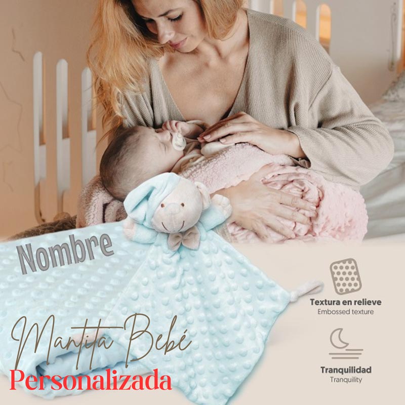 Cesta Bebe Menta Deluxe - Cestas y canastillas para bebes - Canastilla Eco