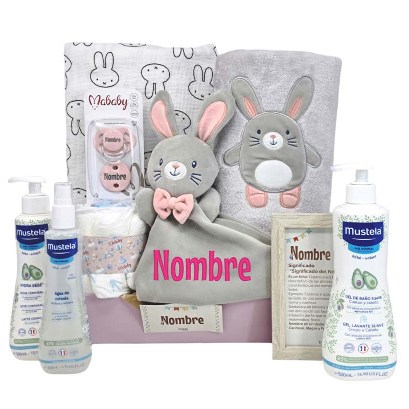 Cesta Dulces Sueños - Cestas y canastillas para bebes - Canastilla bebe Mustela