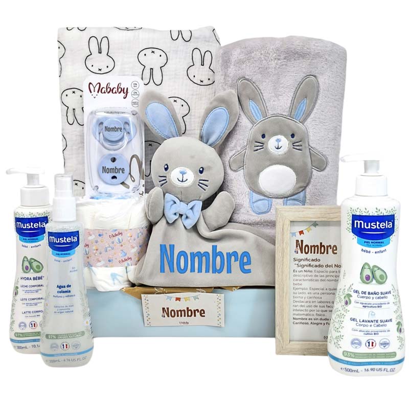 Cesta Dulces Sueños - Cestas y canastillas para bebes - Canastilla bebe Mustela