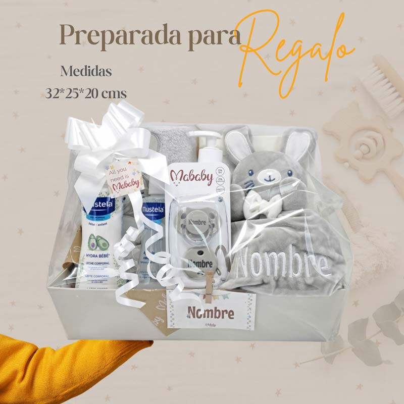 Cesta Dulces Sueños - Cestas y canastillas para bebes - Canastilla bebe Mustela