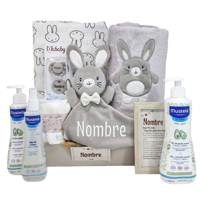 Cesta Dulces Sueños - Cestas y canastillas para bebes - Canastilla bebe Mustela