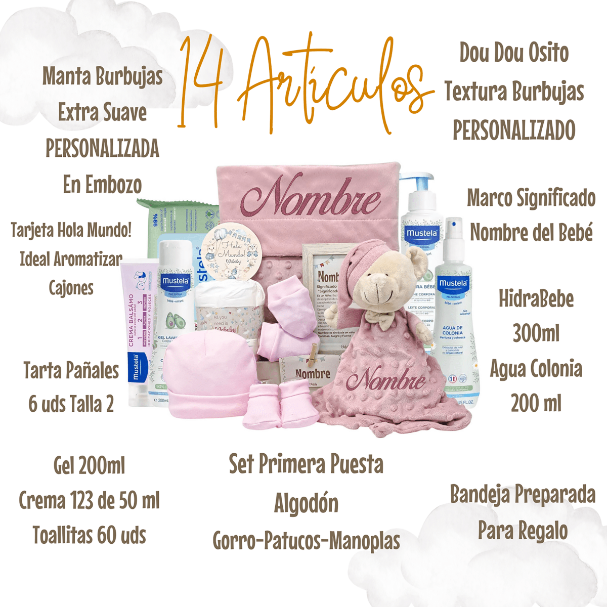 Cesta Velvet Deluxe - Cestas y canastillas para bebes | Mababyshop - Canastillas Mustela