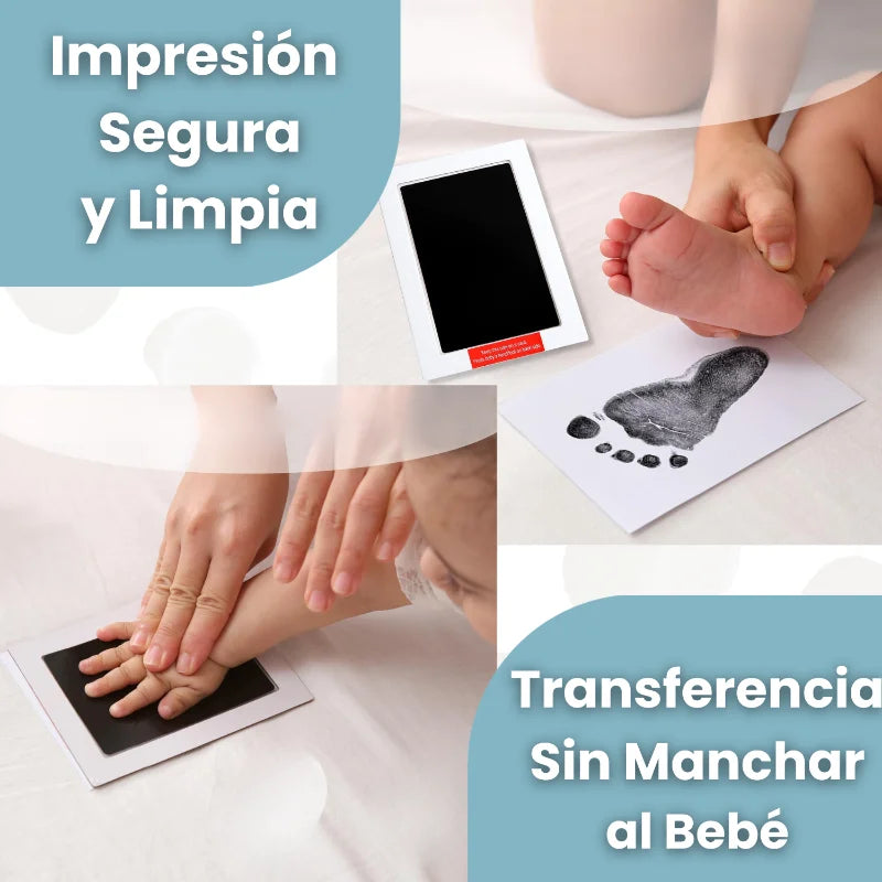 Kit de huellas de bebé sin manchar, impresión segura para niño o niña, regalo de nacimiento personalizable