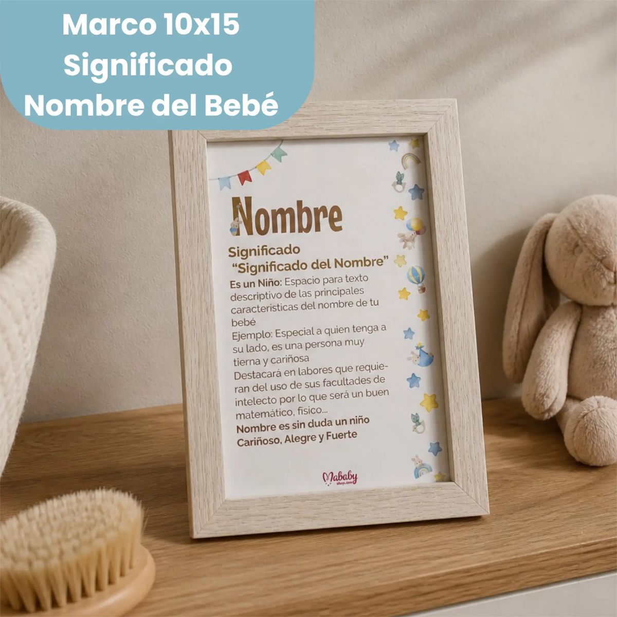 cesta bebé personalizada con nombre bordado para niña o niño