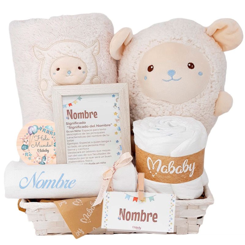 Happy Animals Ovejita - Cestas y canastillas para bebes | Mababyshop - cesta personalizada bebe