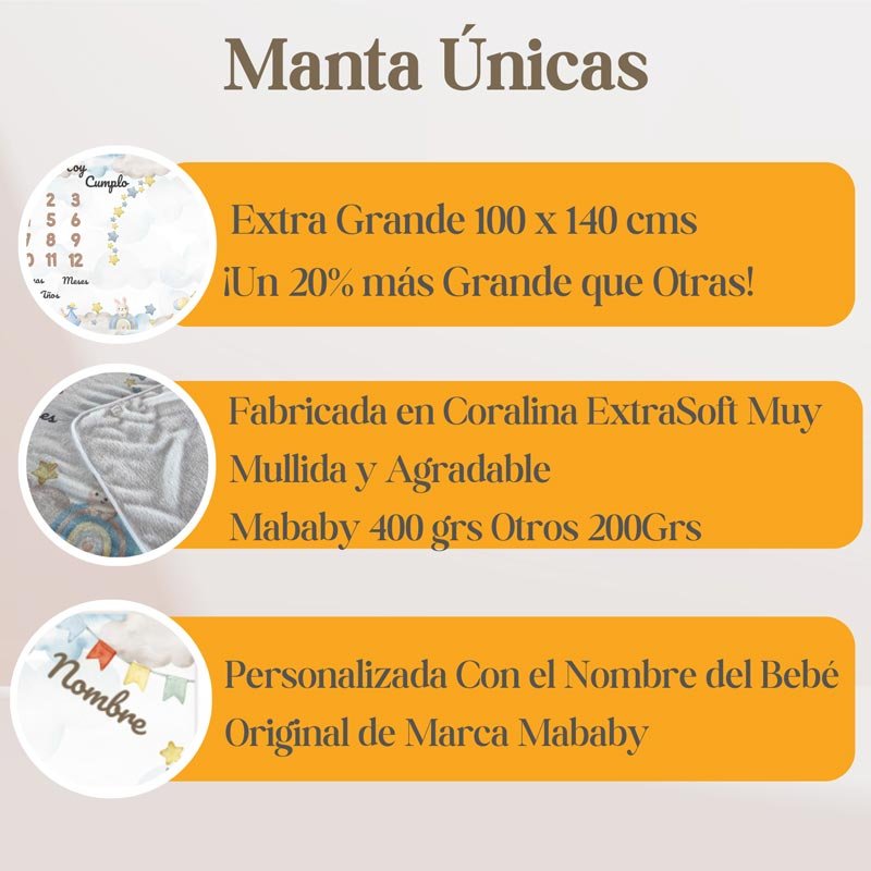 Manta Fotográfica Bebé - Cestas y canastillas para bebes - Mantas