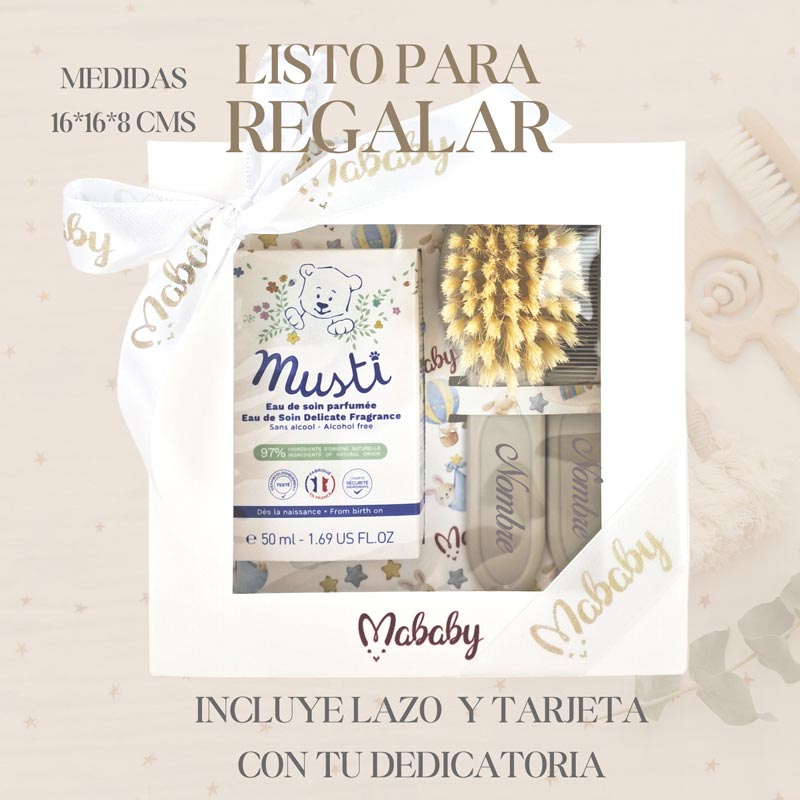 Mi Esencia Musti - Cestas y canastillas para bebes - Set regalo bebe