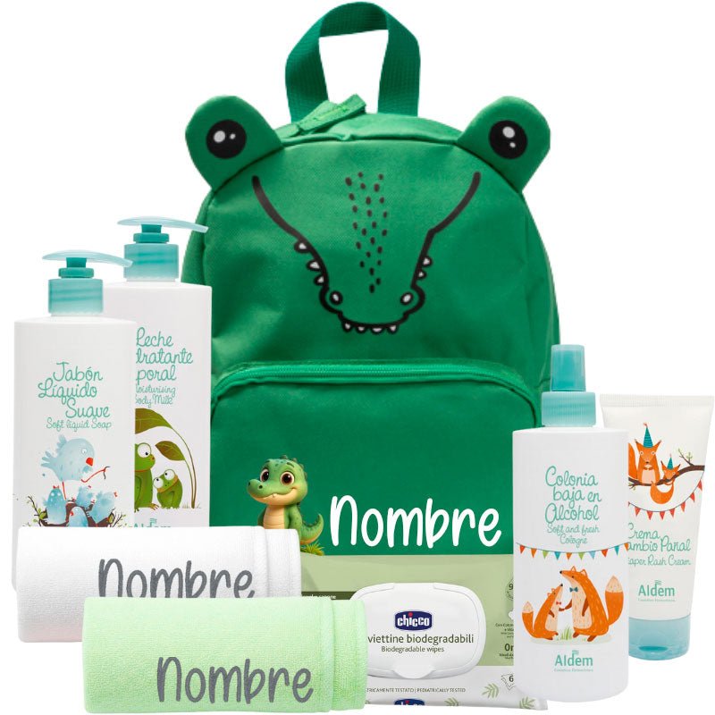 Mi primera Mochila Cocodrilo - Cestas y canastillas para bebes | Mababyshop - Mabybox