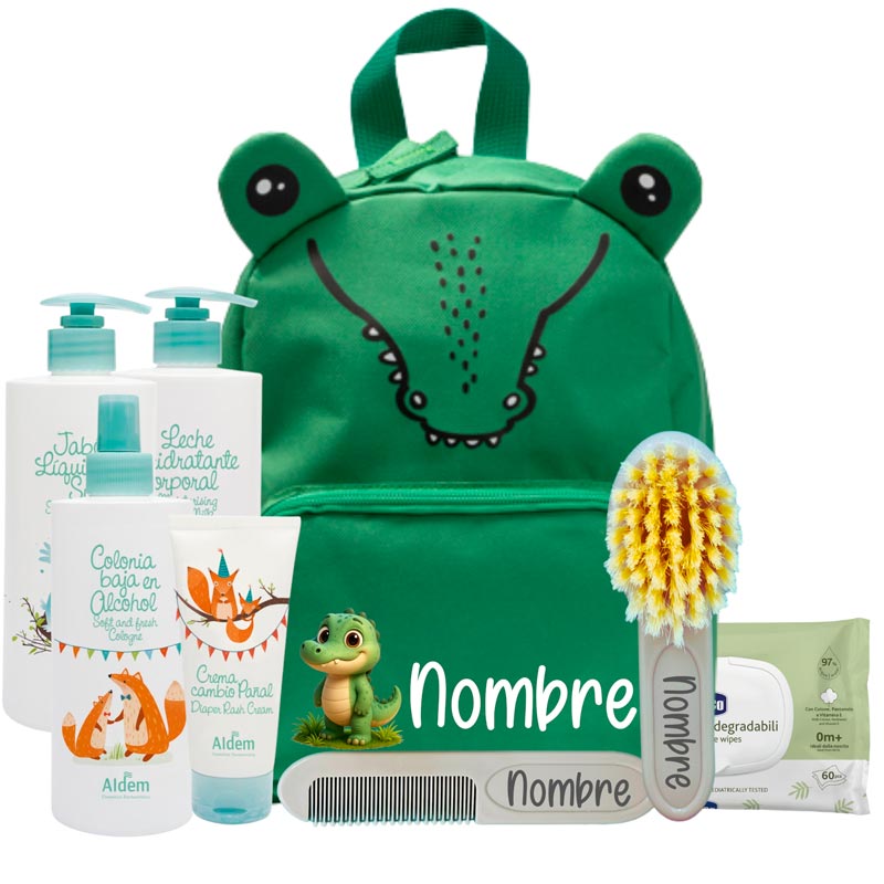 Mi primera Mochila Cocodrilo - Cestas y canastillas para bebes | Mababyshop - Mabybox