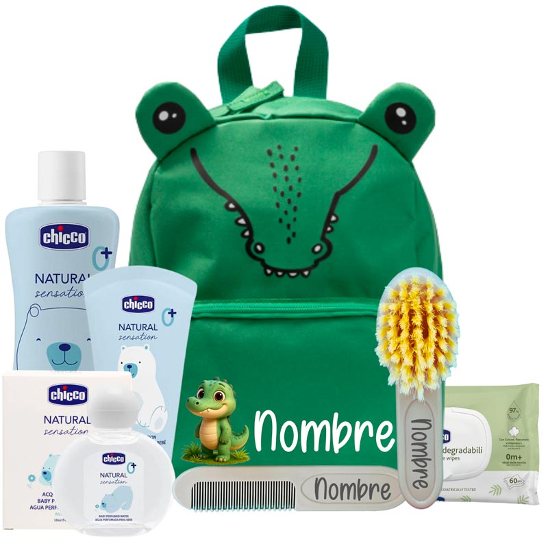 Mi primera Mochila Cocodrilo - Cestas y canastillas para bebes | Mababyshop - Mabybox