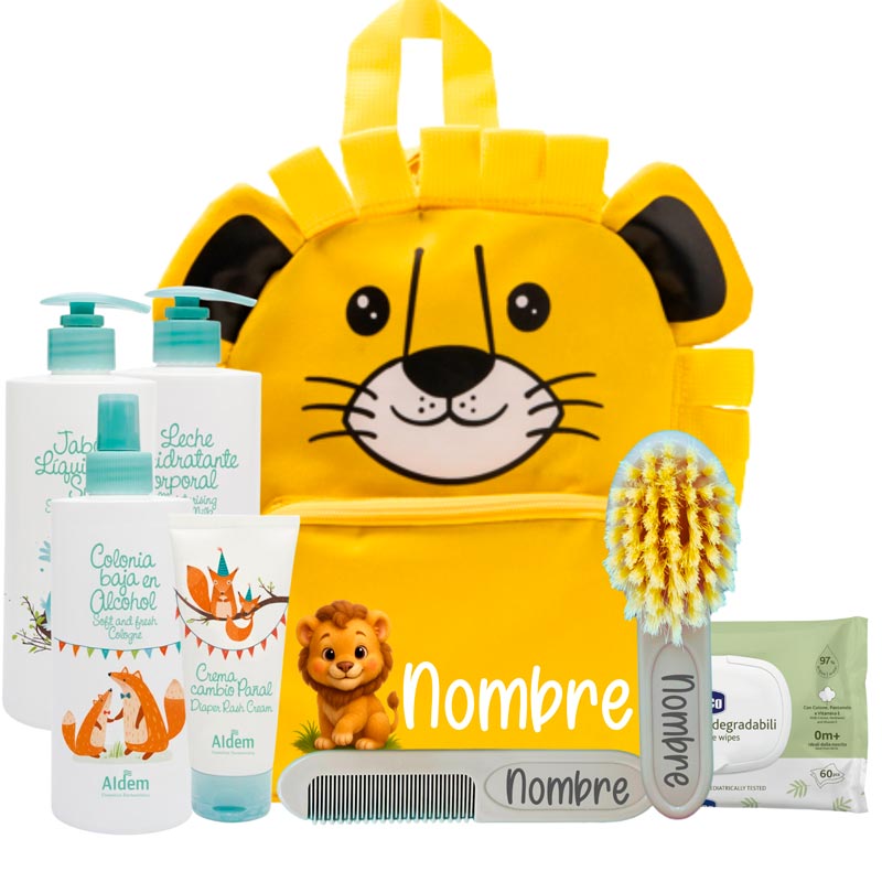 Mi primera Mochila Leon - Cestas y canastillas para bebes | Mababyshop - Mabybox