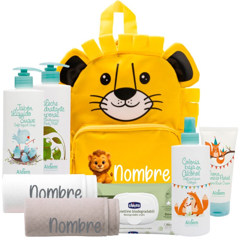 Mi primera Mochila Leon - Cestas y canastillas para bebes | Mababyshop - Mabybox