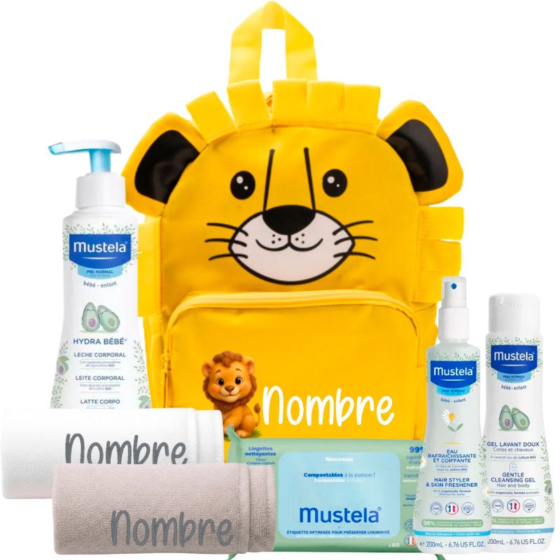 Mi primera Mochila Leon - Cestas y canastillas para bebes | Mababyshop - Mabybox