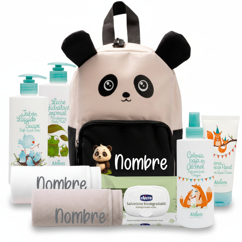 Mi primera Mochila Panda - Cestas y canastillas para bebes | Mababyshop - Mabybox