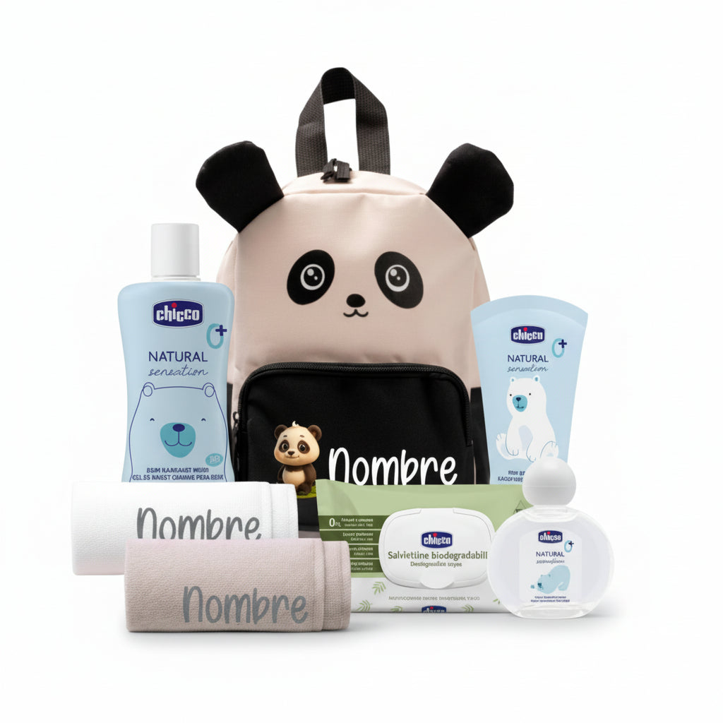 Mi primera Mochila Panda - Cestas y canastillas para bebes | Mababyshop - Mabybox