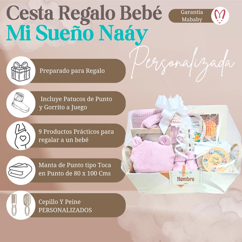 Mi Sueño Naáy - Cestas y canastillas para bebes - Canastilla Bebe Personalizada