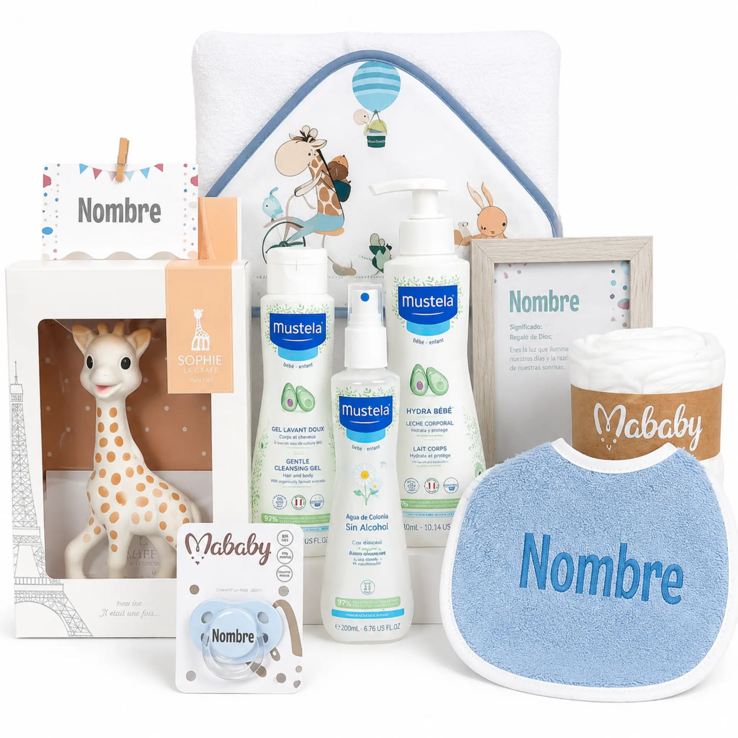 Cesta Para Bebé Personalizada Mustela Mi Baño Clásico