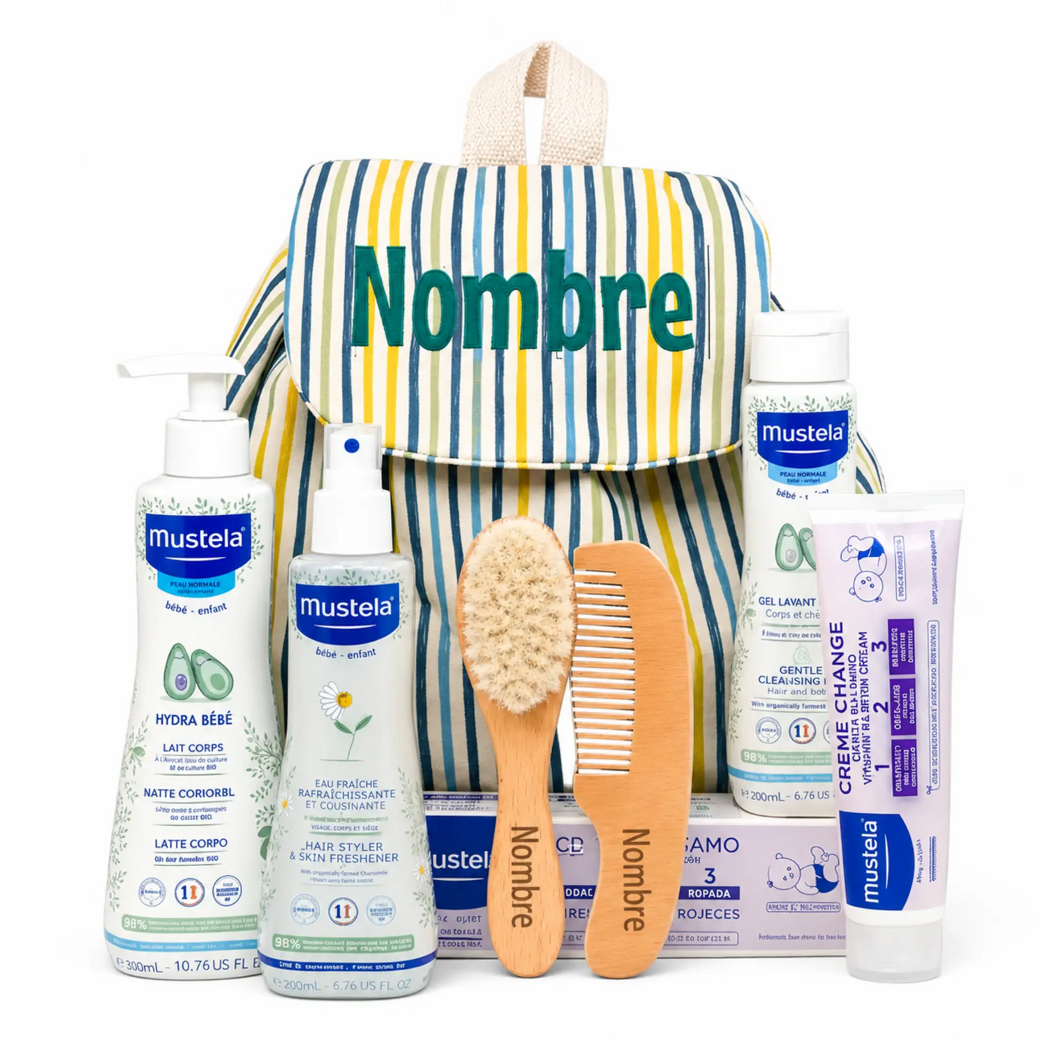 Mochila Mustela Personalizada para Bebé (Regalo Recién Nacido)