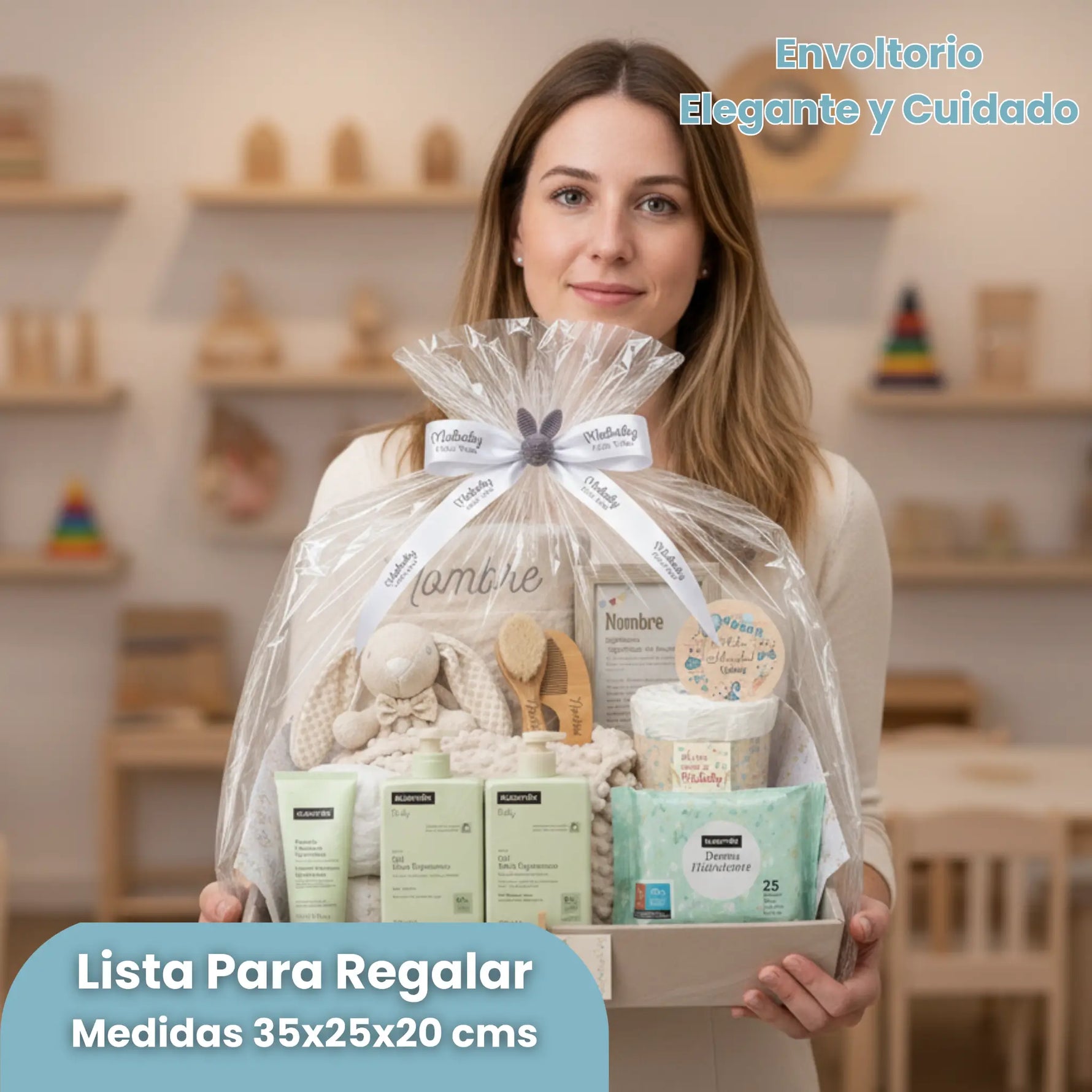 canastilla bebé niño con manta personalizada y suavinex xl