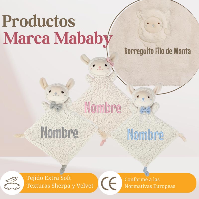 Set Manta, Dou Dou Chupe y Pinza Ovejita - Cestas y canastillas para bebes - Manta y Peluche Personalizado