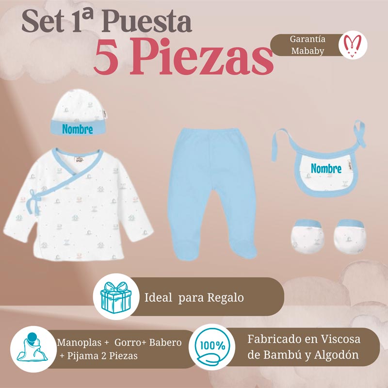 Set Primera Puesta DIbujitos - Cestas y canastillas para bebes - Primera Puesta