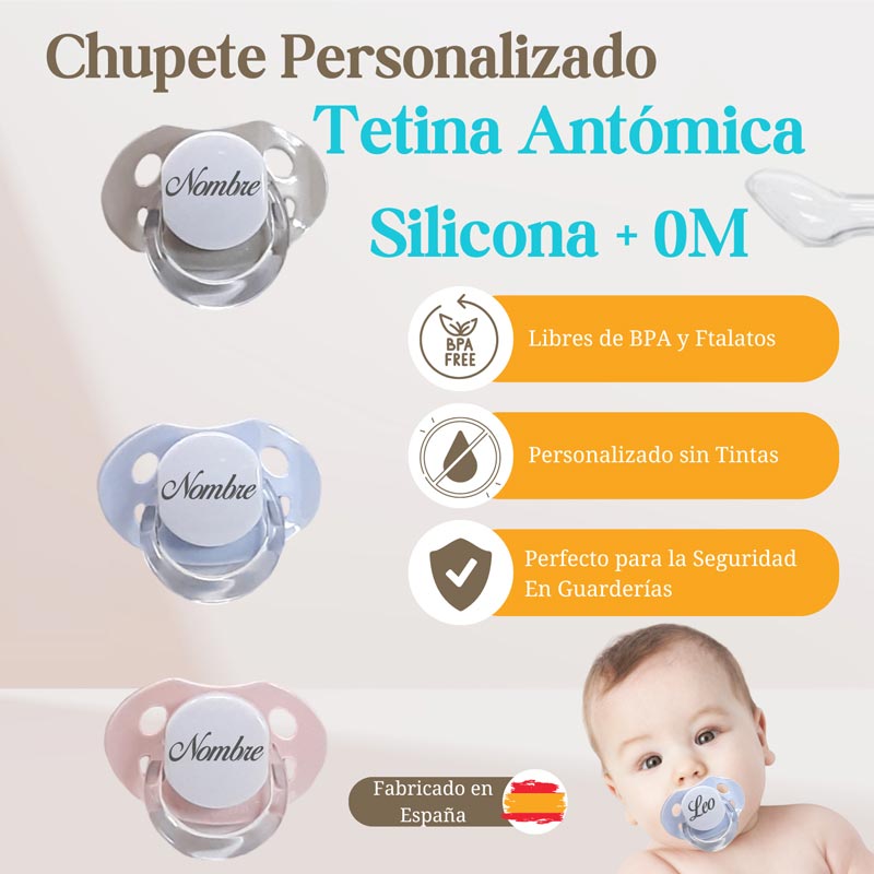 Set Primera Puesta y Chupete Personalizado - Cestas y canastillas para bebes - Canastilla Bebe Personalizada