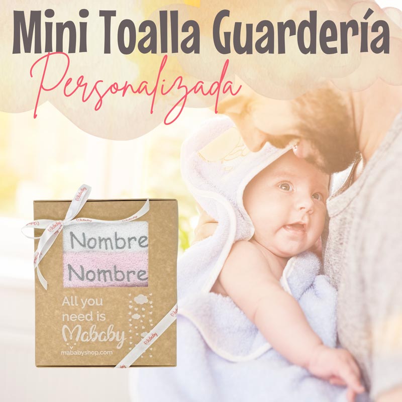 Set Toalla Guardería - Cestas y canastillas para bebes - Toalla Personalizada