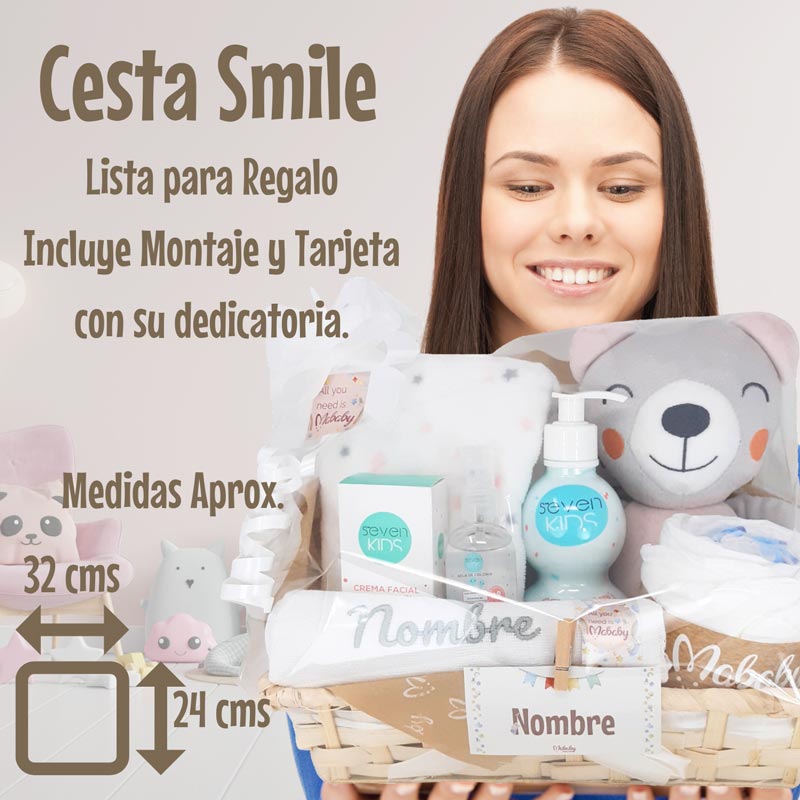 Smile - Cestas y canastillas para bebes-Canastilla Bebe Personalizada