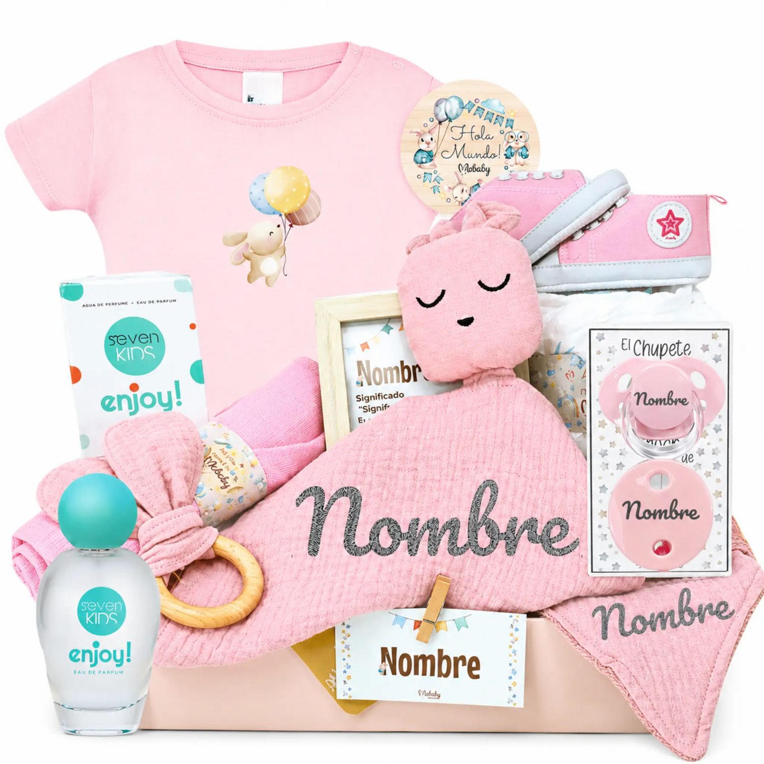Cesta Para Bebé Personalizada Sneakers Con Ropa, Zapatillas Y Chupete