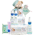 Tarta Pañales Mustela - Cestas y canastillas para bebes | Mababyshop - tarta pañales