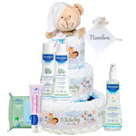 Tarta Pañales Mustela - Cestas y canastillas para bebes | Mababyshop - tarta pañales