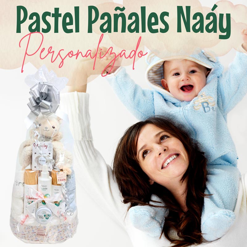 Tarta Pañales Naáy - Cestas y canastillas para bebes - Tarta Pañales