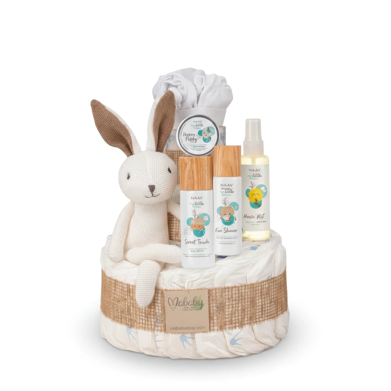 Tarta De Pañales Personalizada Mi Peluche Con Peluche Y Cosmética