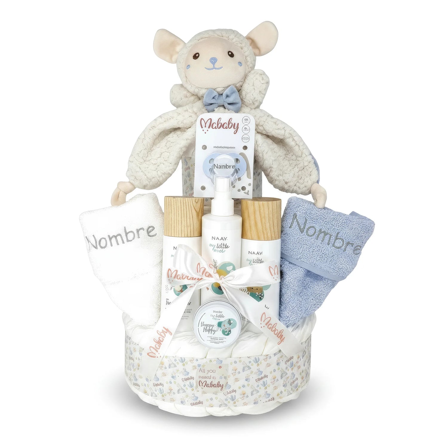 Tarta De Pañales Personalizada Con Cosmética Naáy My Little One Para Bebé