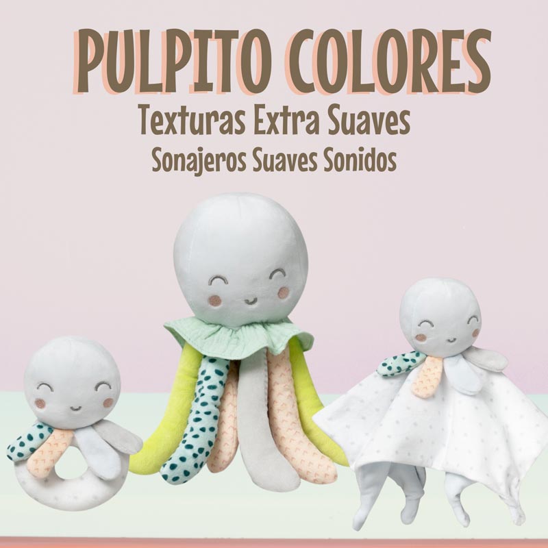 Cesta Bebe Squishy Pulpito - Cestas y canastillas para bebes-Canastilla Bebe Personalizada