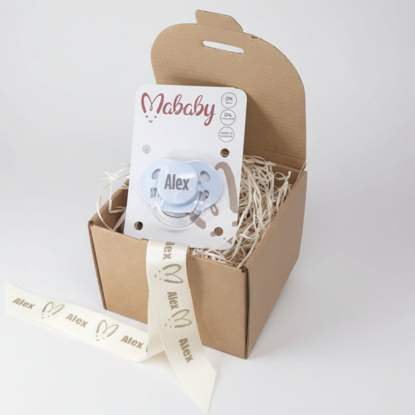 Chupete Personalizado Nombre Bebe - Cestas y canastillas para bebes-regalos bebé recién nacido