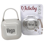 Chupete y Guardachupete Personalizado - Cestas y canastillas para bebes-Chupete personalizado