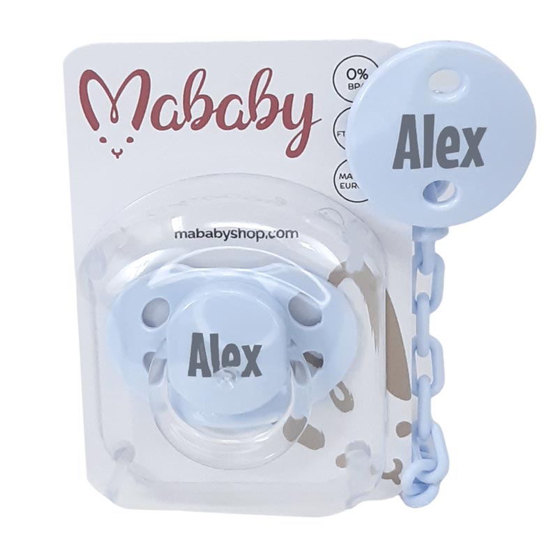 Chupete y Pinza sujeción Personalizada - Cestas y canastillas para bebes-Conjuntos de regalo para bebés