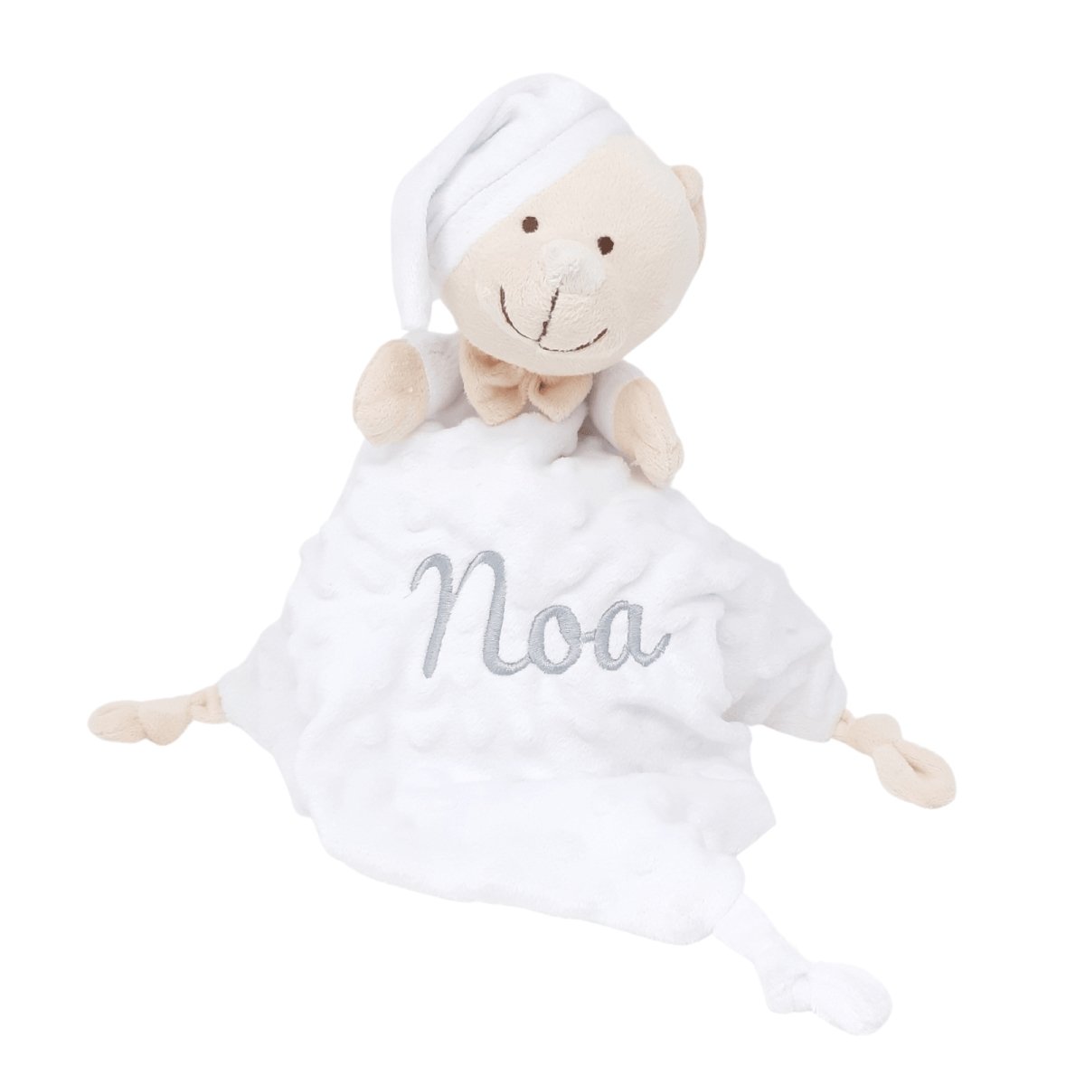 Manta y dou dou Burbujas de Mababy - Regalo Personalizado con Letra clásica  para Recién Nacido - Completa tu Canastilla de Regalos para Bebé. (Blanco)  : : Bebé