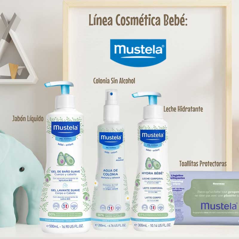 Canastilla bebe pack manta+dou personalizado Mustela