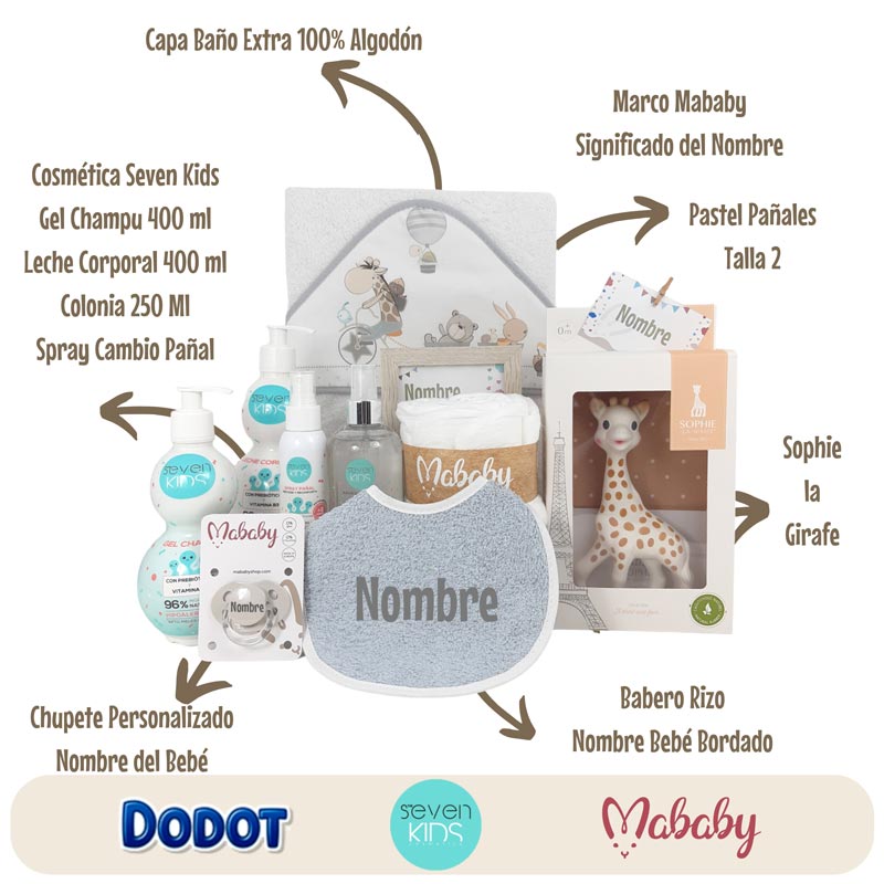 Mi Baño Divertido - Cestas y canastillas para bebes-Canastilla Personalizada