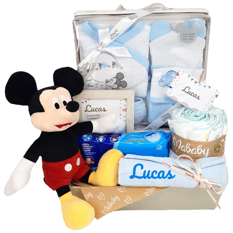 Mi Canastilla Mickey y Minnie - Cestas y canastillas para bebes-Canastilla Disney