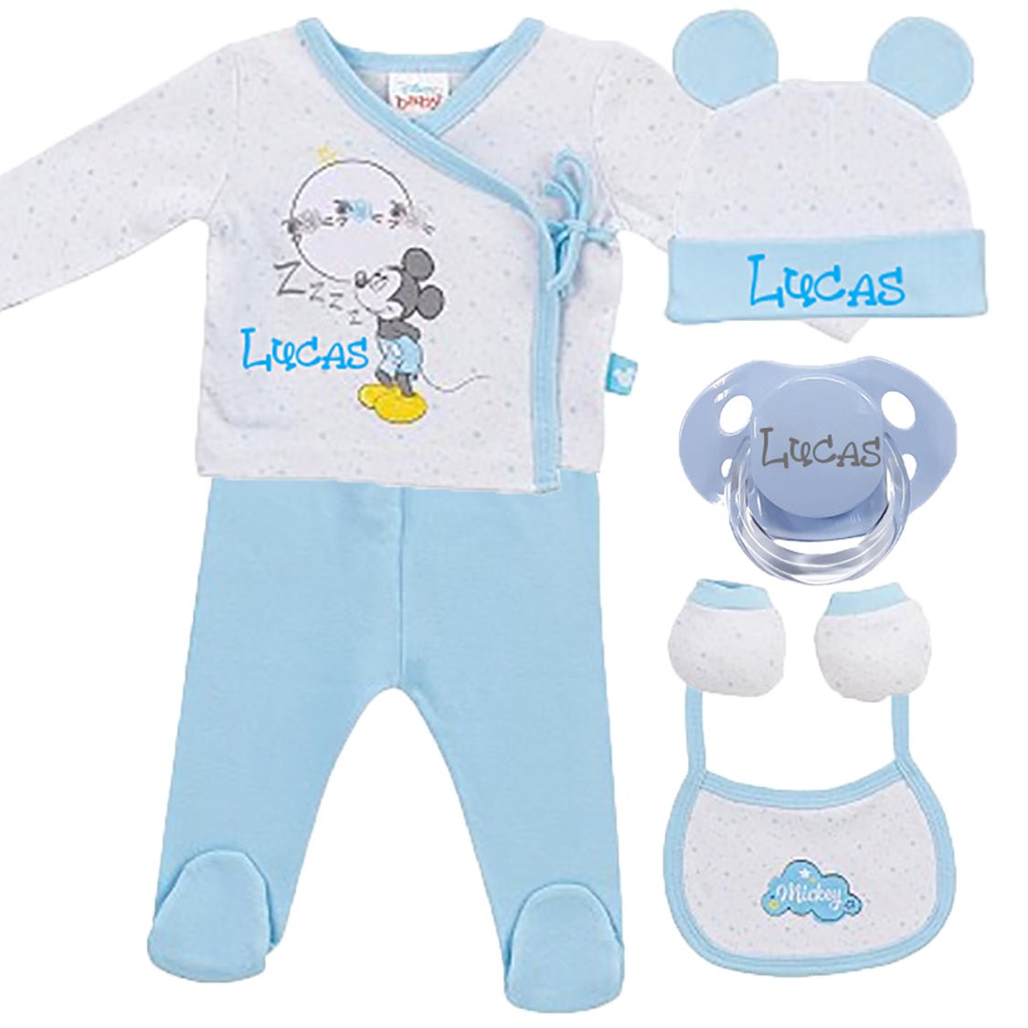 Set 6 Piezas Primera Puesta - Cestas y canastillas para bebes-Pijamas y primeras puestas
