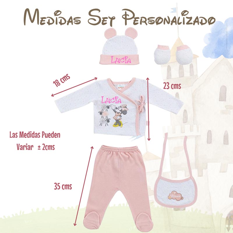 Set 6 Piezas Primera Puesta - Cestas y canastillas para bebes-Pijamas y primeras puestas