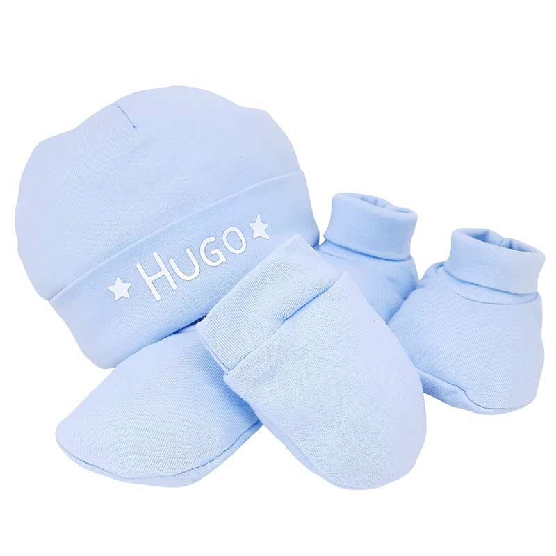 Set de primera puesta de 3 piezas personalizado - Cestas y canastillas para bebes-regalos bebé recién nacido